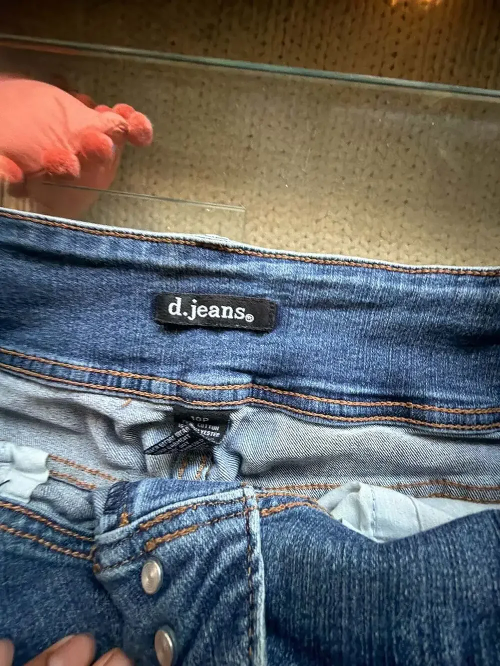 d.jeans Triple-Button Denim Shorts Size 10P Blue Cut Off